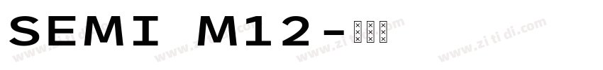 SEMI M12字体转换